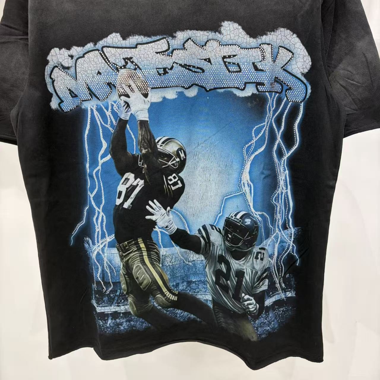 MAJESTIK Football Graphic T-Shirt — detail