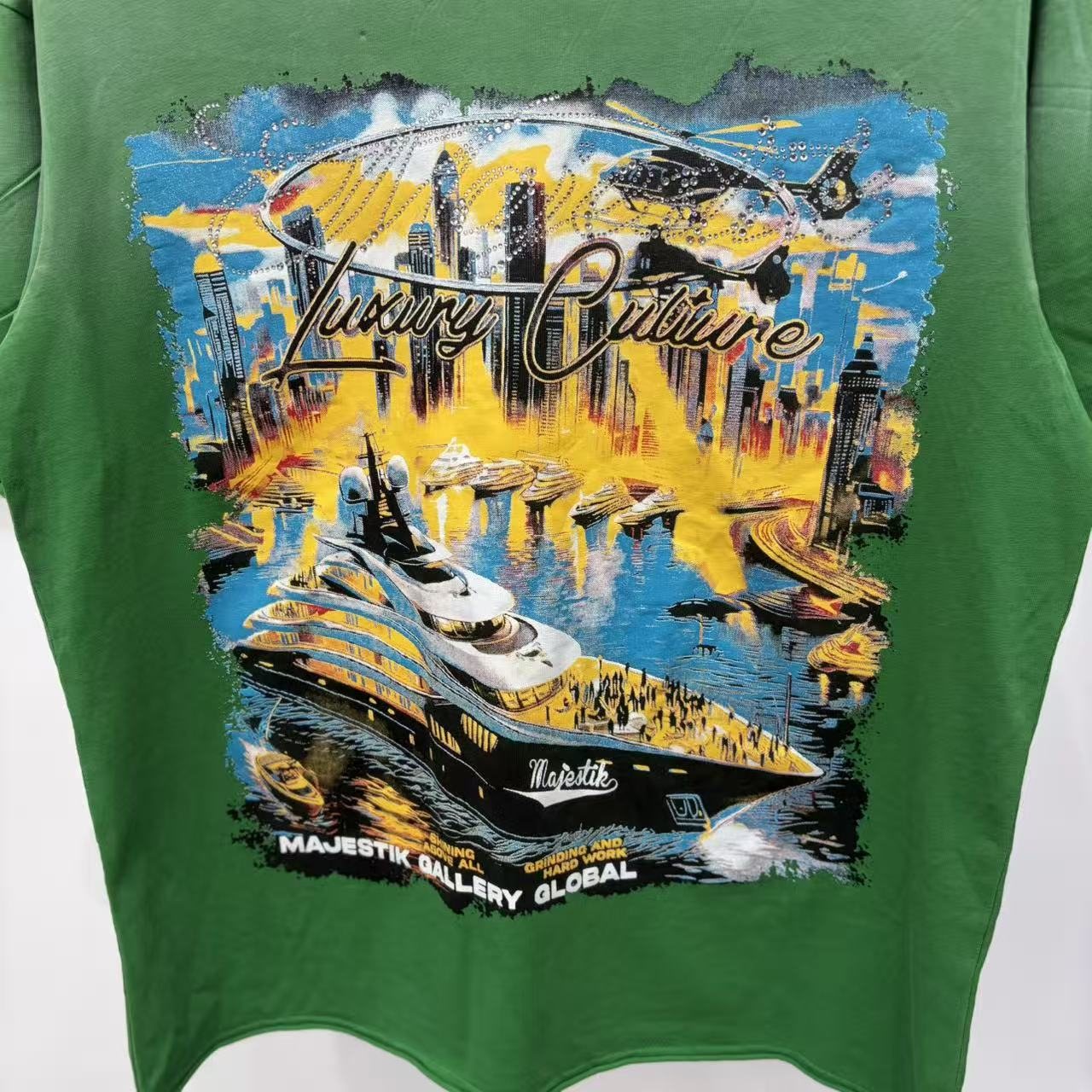 MAJESTIK Luxury Culture Yacht Graphic T-Shirt — detail