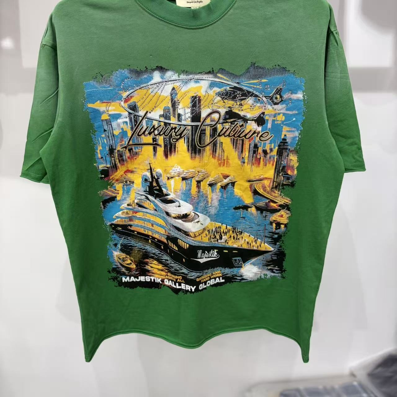 MAJESTIK Luxury Culture Yacht Graphic T-Shirt — front