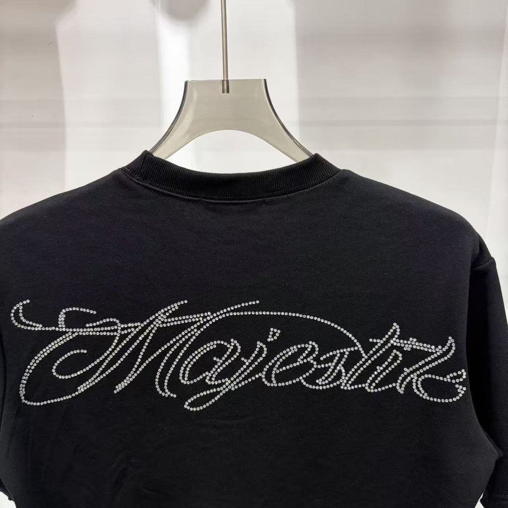 MAJESTIK Script Graphic Short-Sleeve T-Shirt — detail