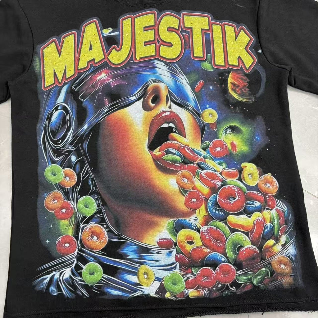 MAJESTIK Astronaut Candy Graphic T-Shirt — detail
