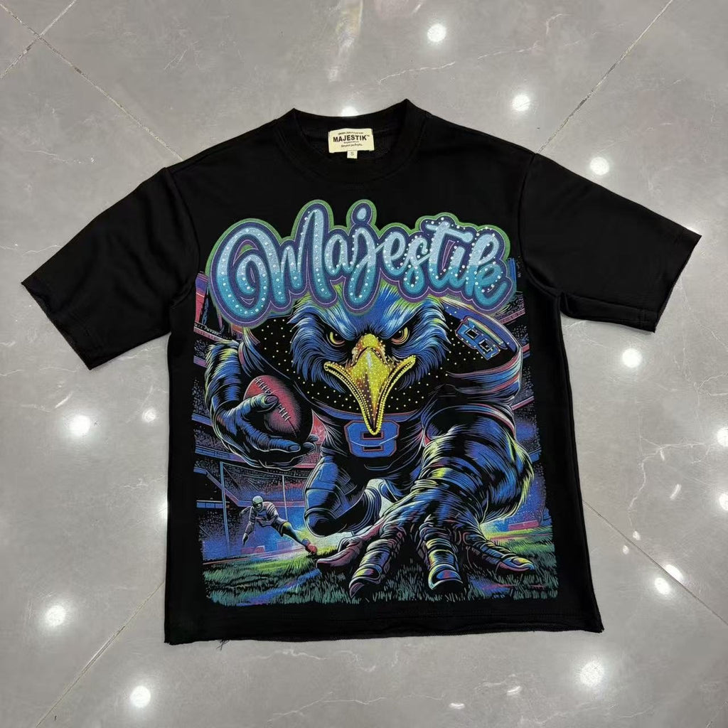 MAJESTIK Eagle Script Graphic Short-Sleeve T-Shirt — hero