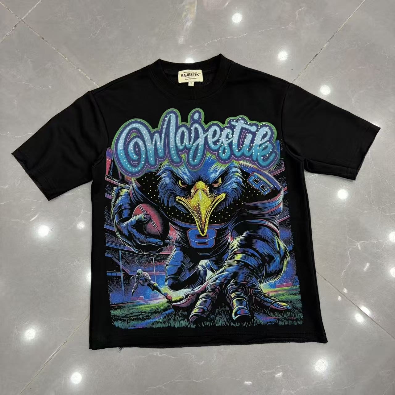 MAJESTIK Eagle Script Graphic Short-Sleeve T-Shirt — hero