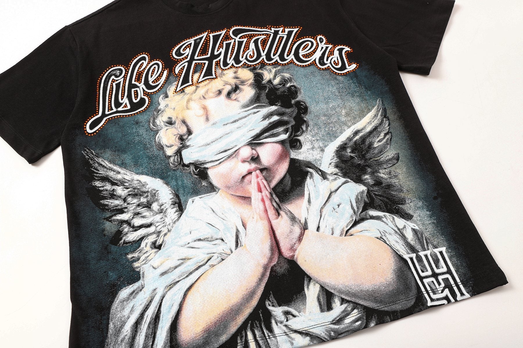 Life Hustlere Angel H-Back Graphic T-Shirt — detail