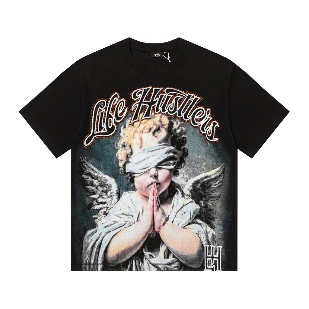 Life Hustlere Angel H-Back Graphic T-Shirt — hero