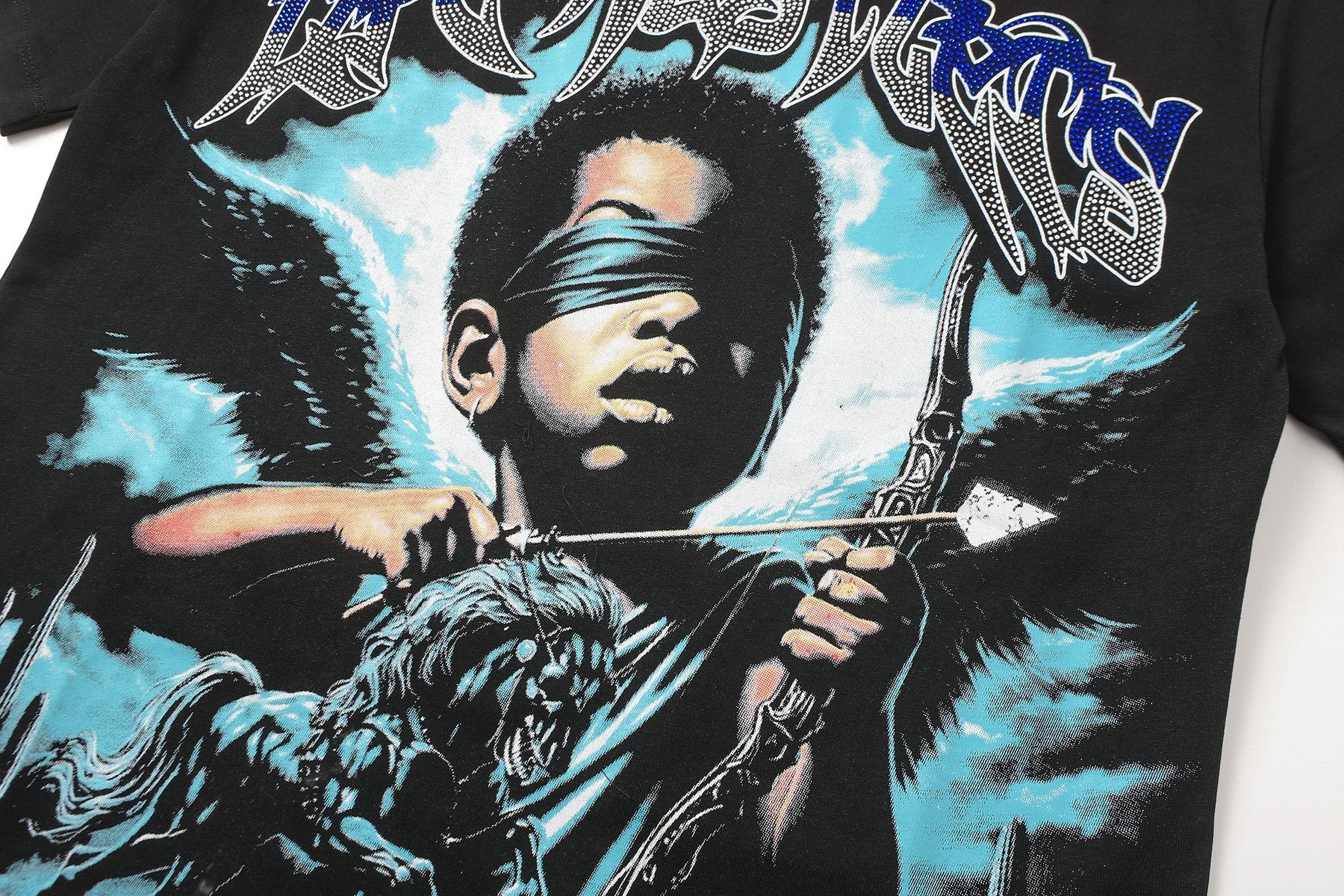 Life Hustlere Rhinestone Graphic T-Shirt — detail