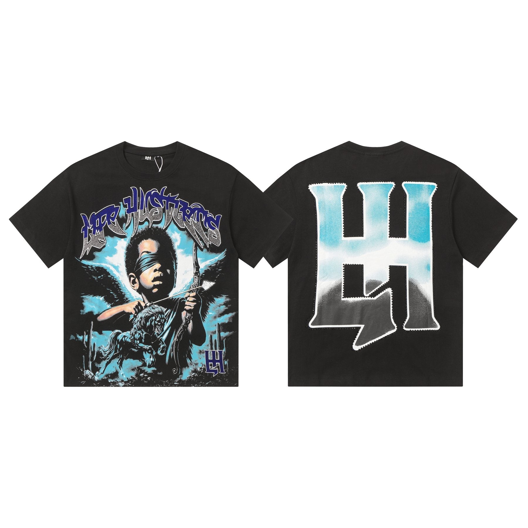 Life Hustlere Rhinestone Graphic T-Shirt — comparison