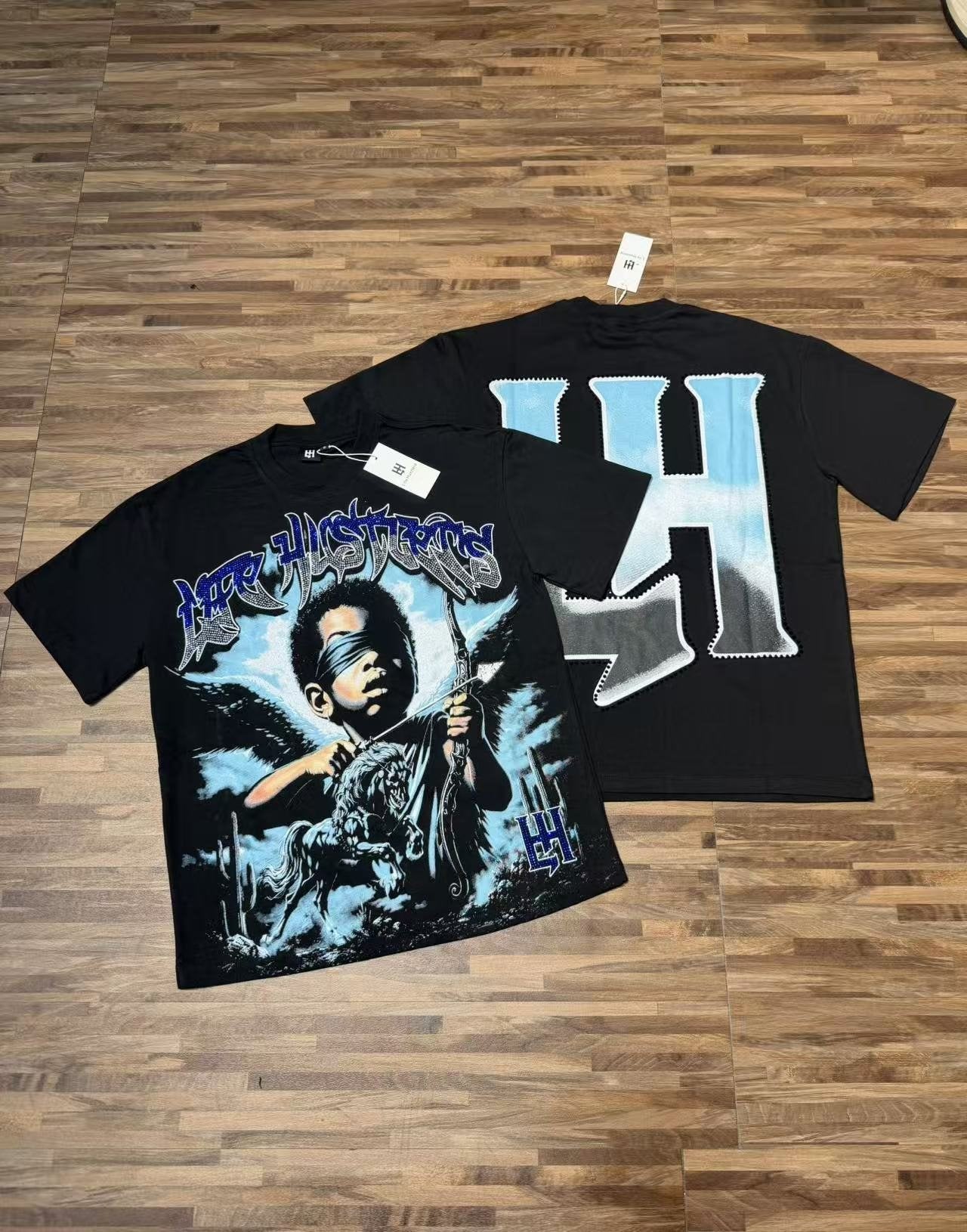 Life Hustlere Rhinestone Graphic T-Shirt — comparison