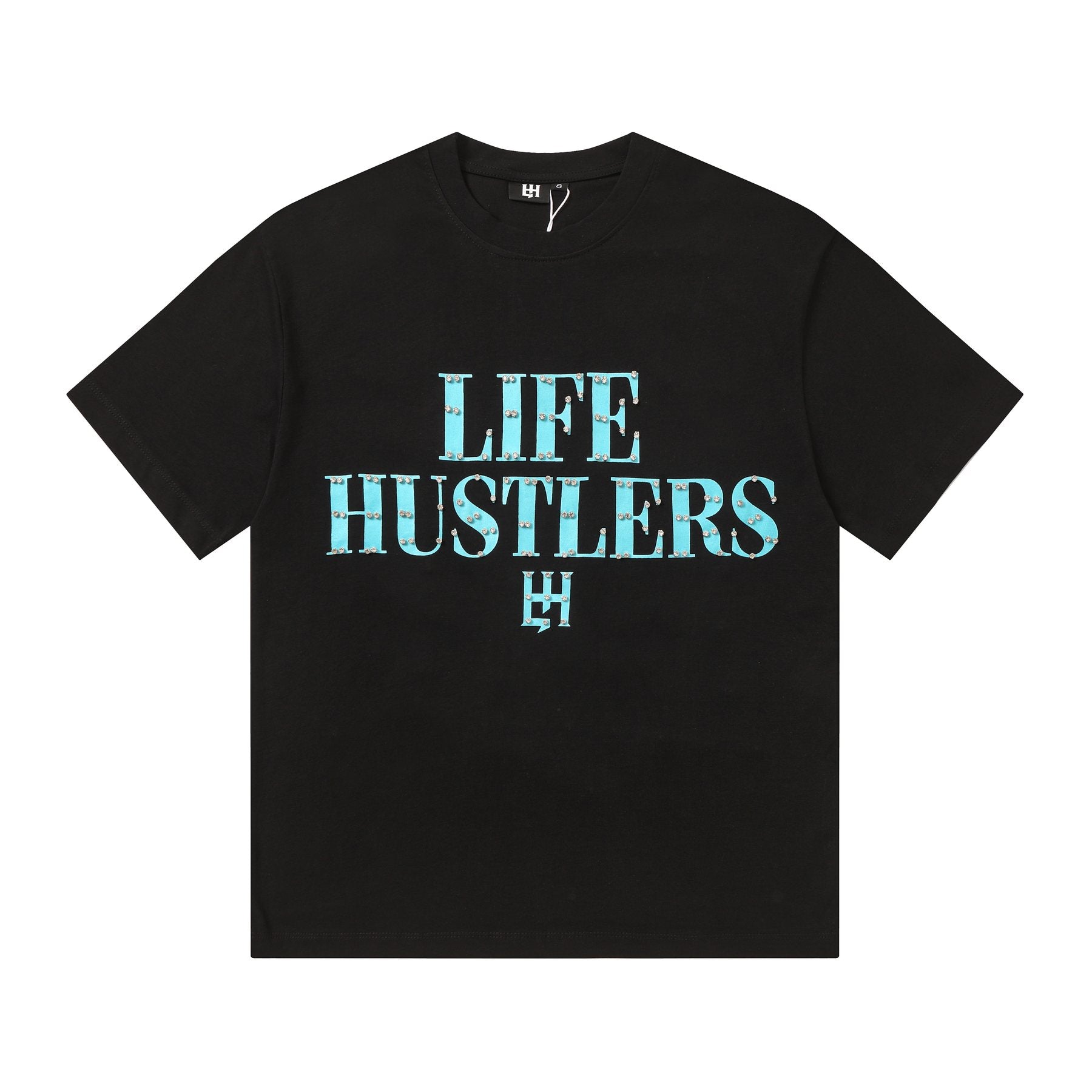 Life Hustlere Blue HH Graphic T-Shirt — front