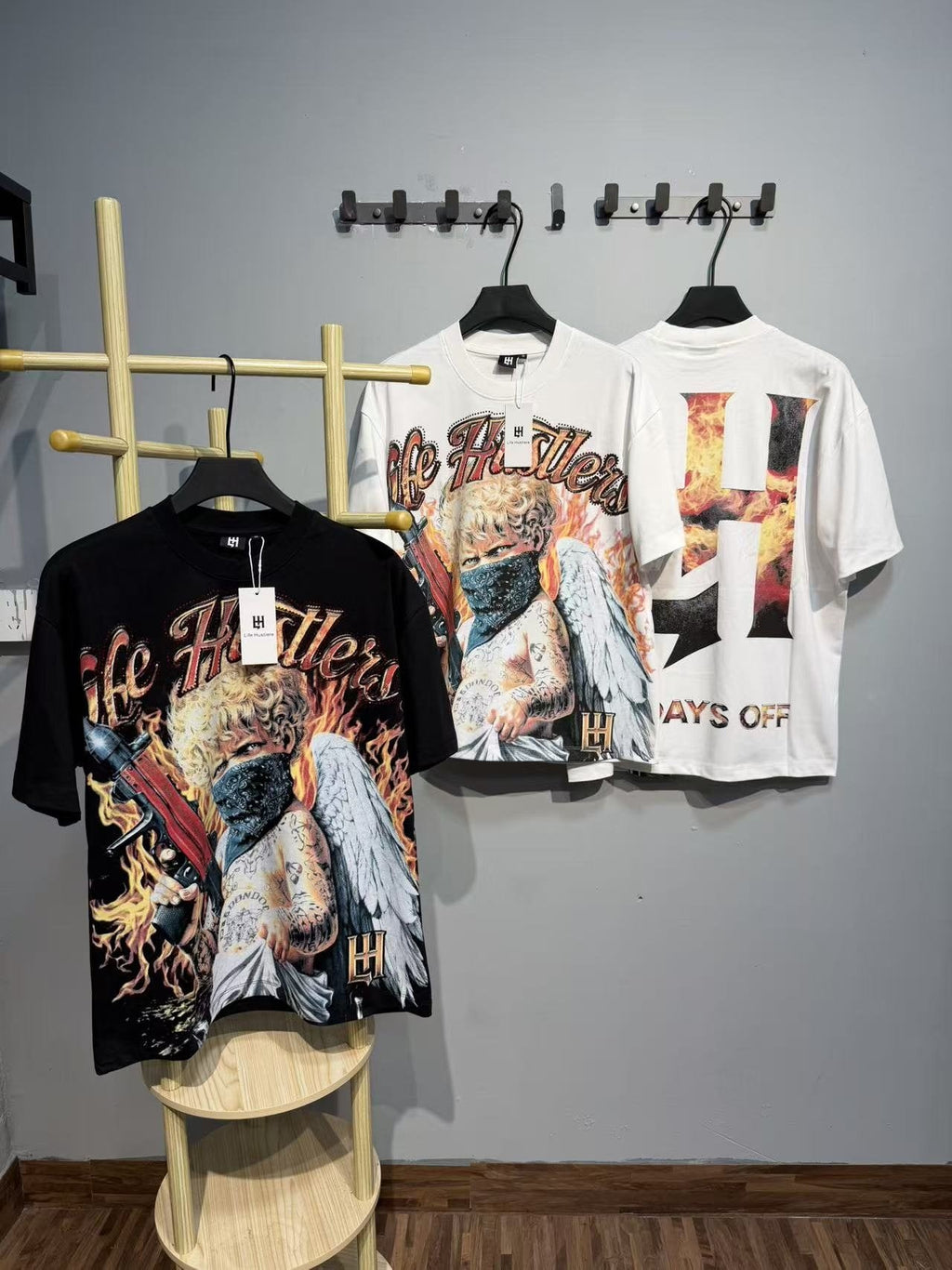 Life Hustlere No Days Off Graphic T-Shirt — context