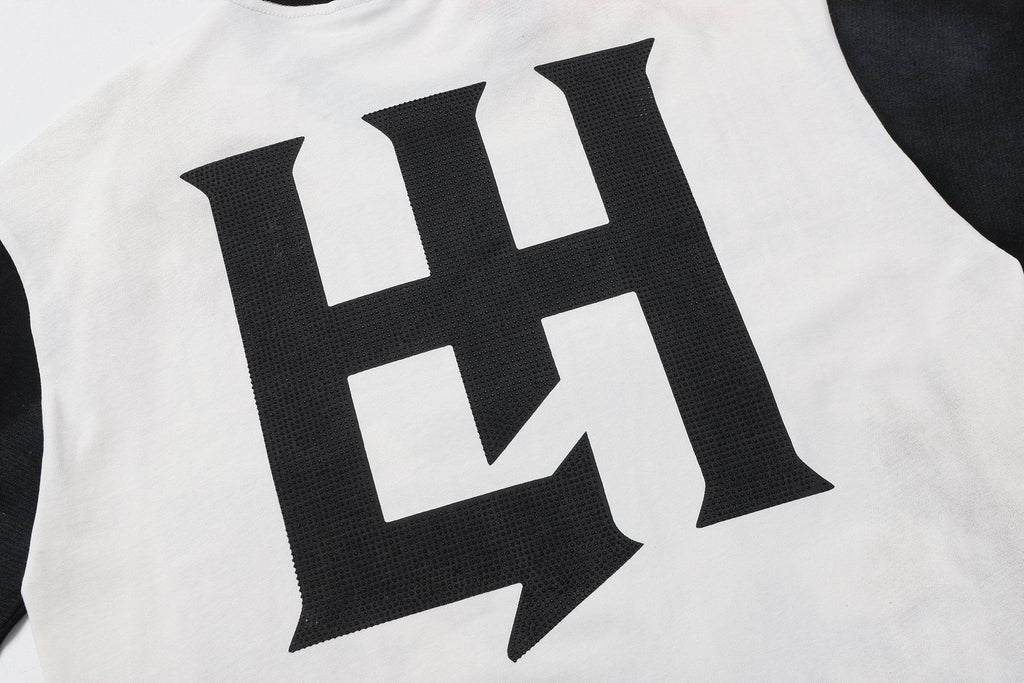 Life Hustlere Contrast-Sleeve Graphic T-Shirt — detail