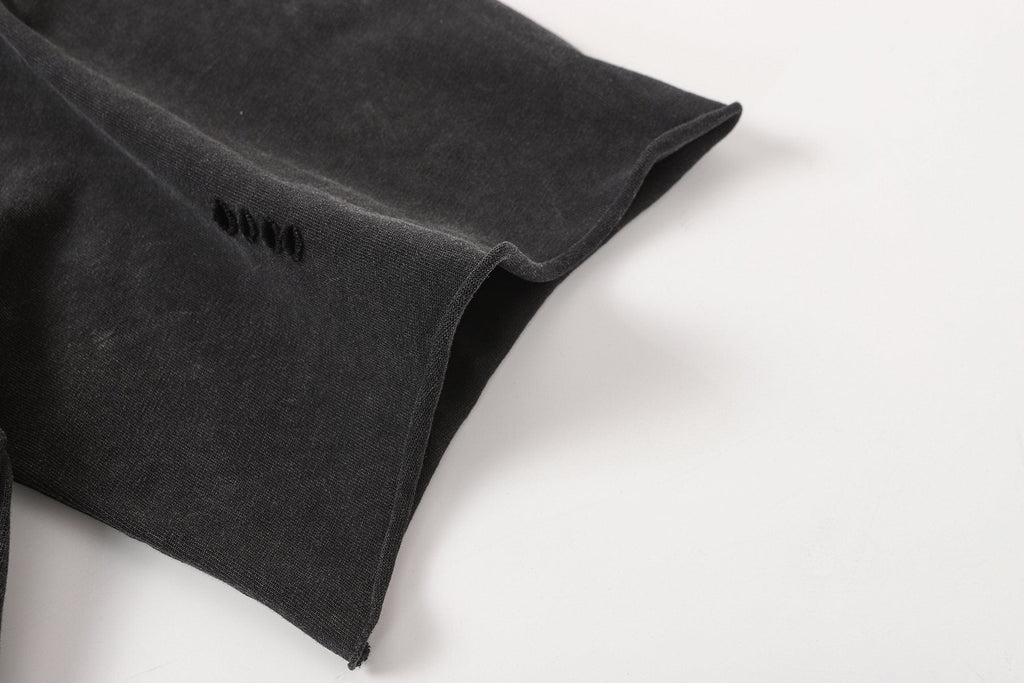 SAINT Racing Graphic Short-Sleeve T-Shirt in Black — fabric_closeup