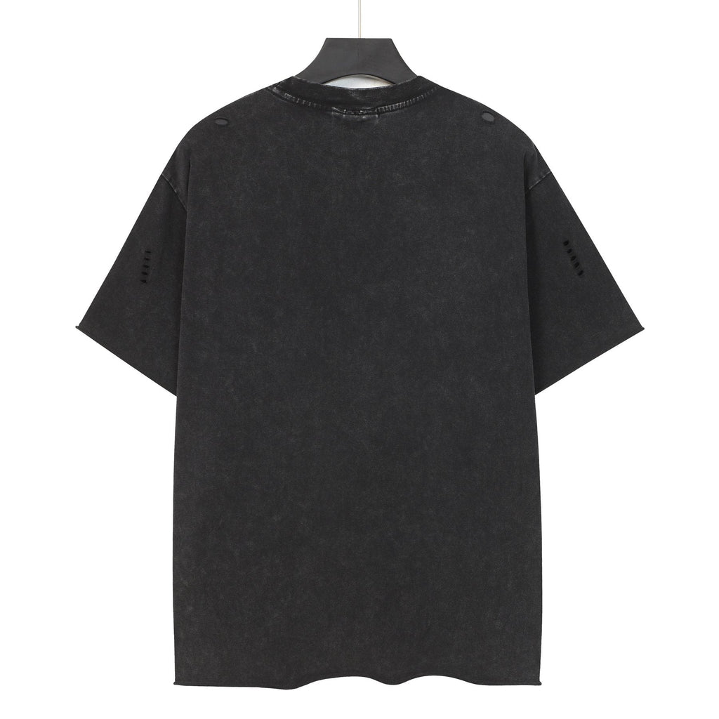 SAINT Angel Graphic Washed Black T-Shirt — back