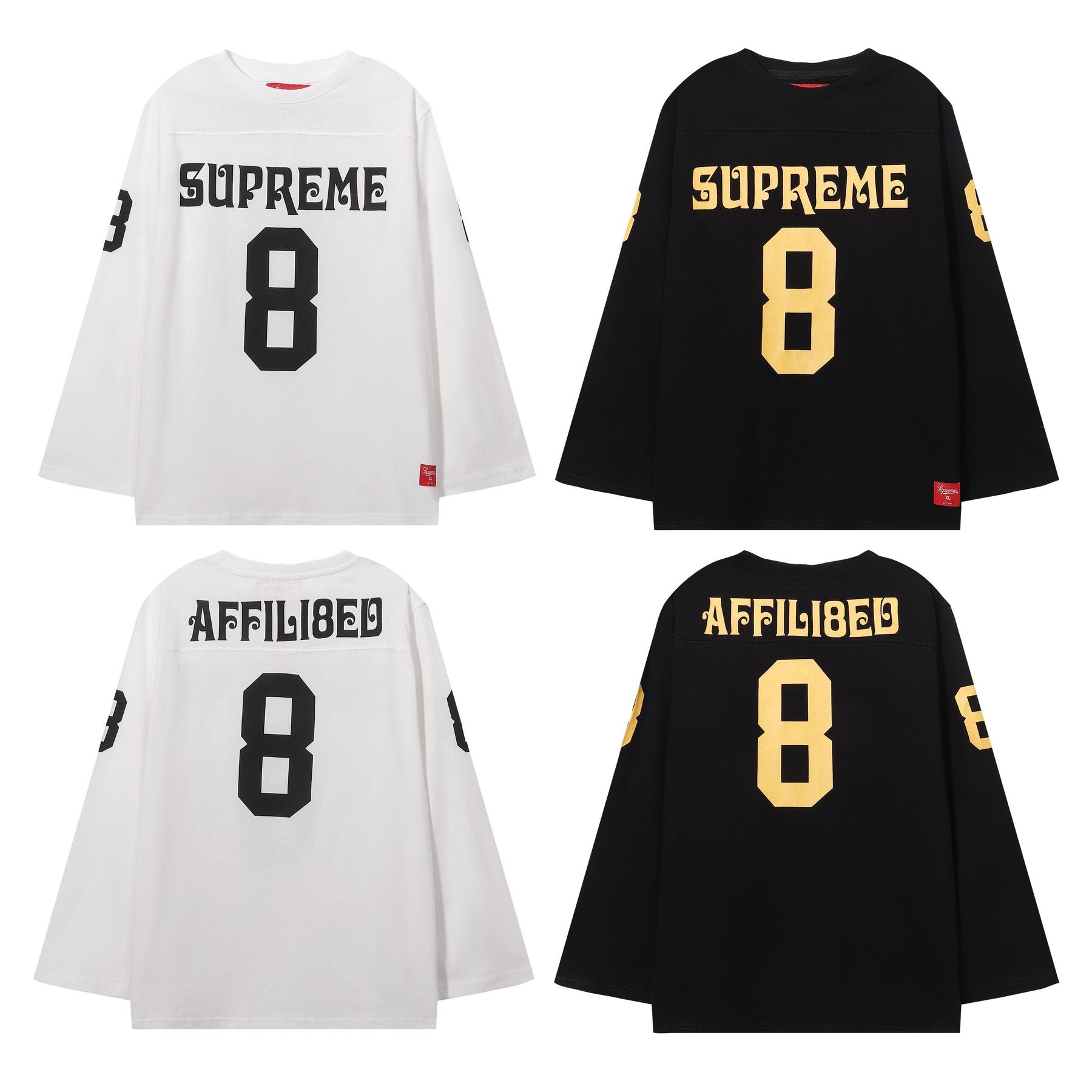 Supreme AFFILI8ED 8 Graphic Long-Sleeve T-Shirt — comparison
