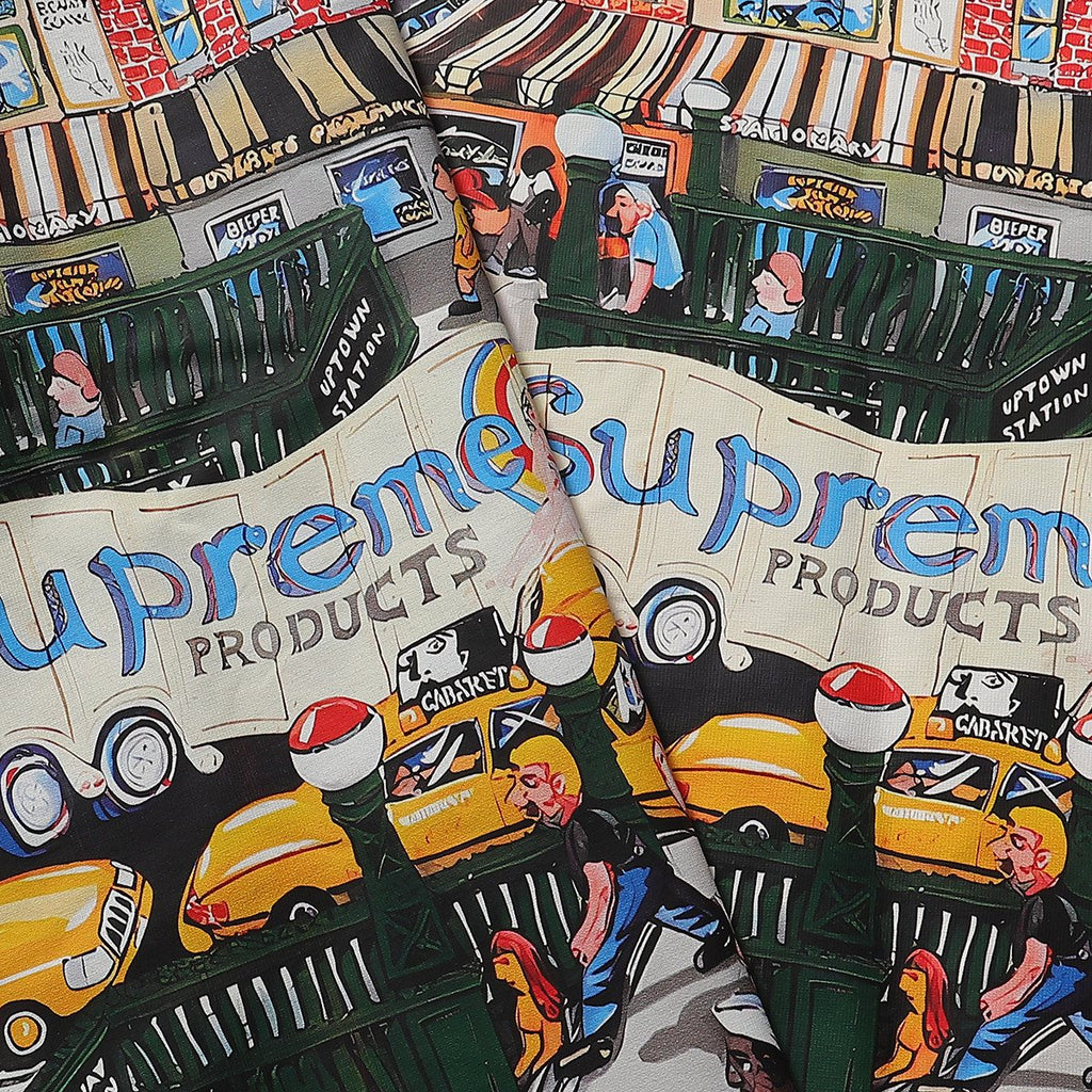 Supreme Manhattan City Graphic T-Shirt — fabric_closeup