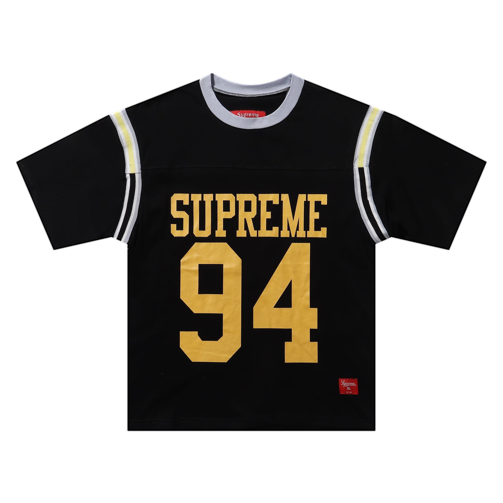 Supreme Split Football Graphic Short-Sleeve T-Shirt — hero