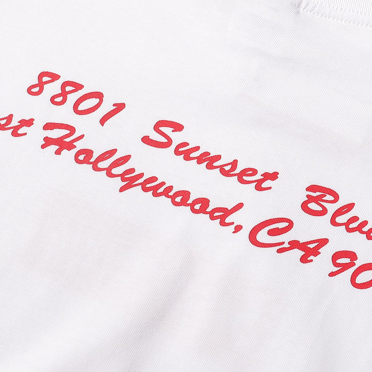 Supreme Address Back Graphic T-Shirt — fabric_closeup