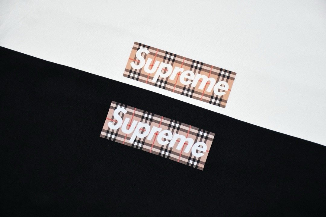Supreme Plaid Box-Logo Graphic T-Shirt — comparison