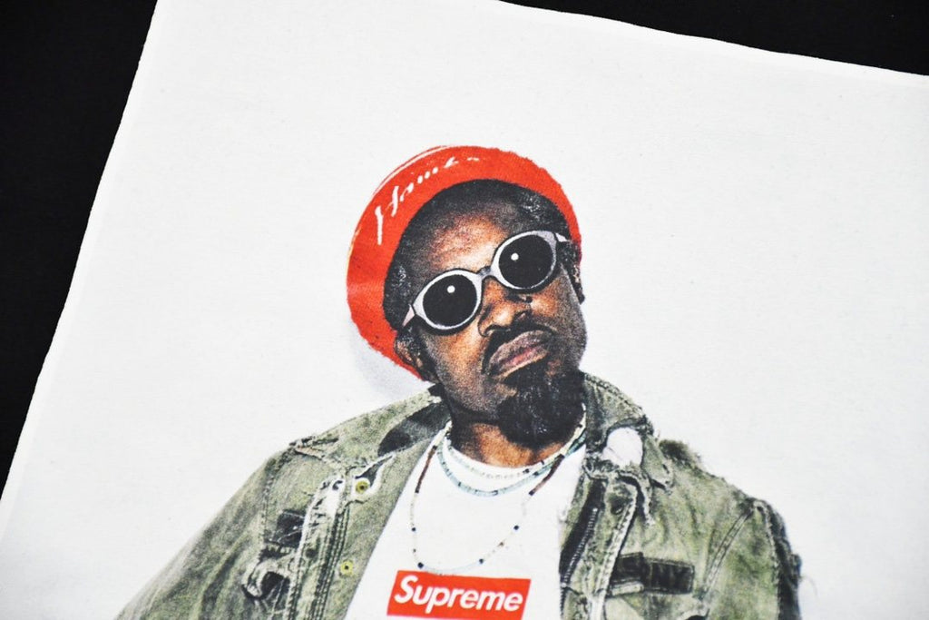Supreme André 3000 Portrait Graphic T-Shirt — detail