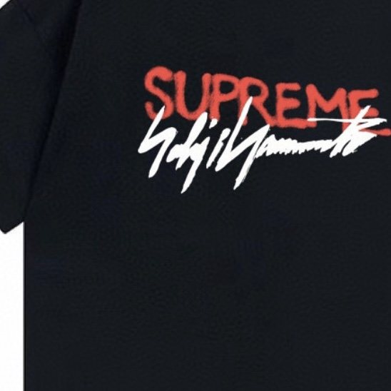 Supreme Yohji Yamamoto Signature Graffiti Graphic T-Shirt — fabric_closeup