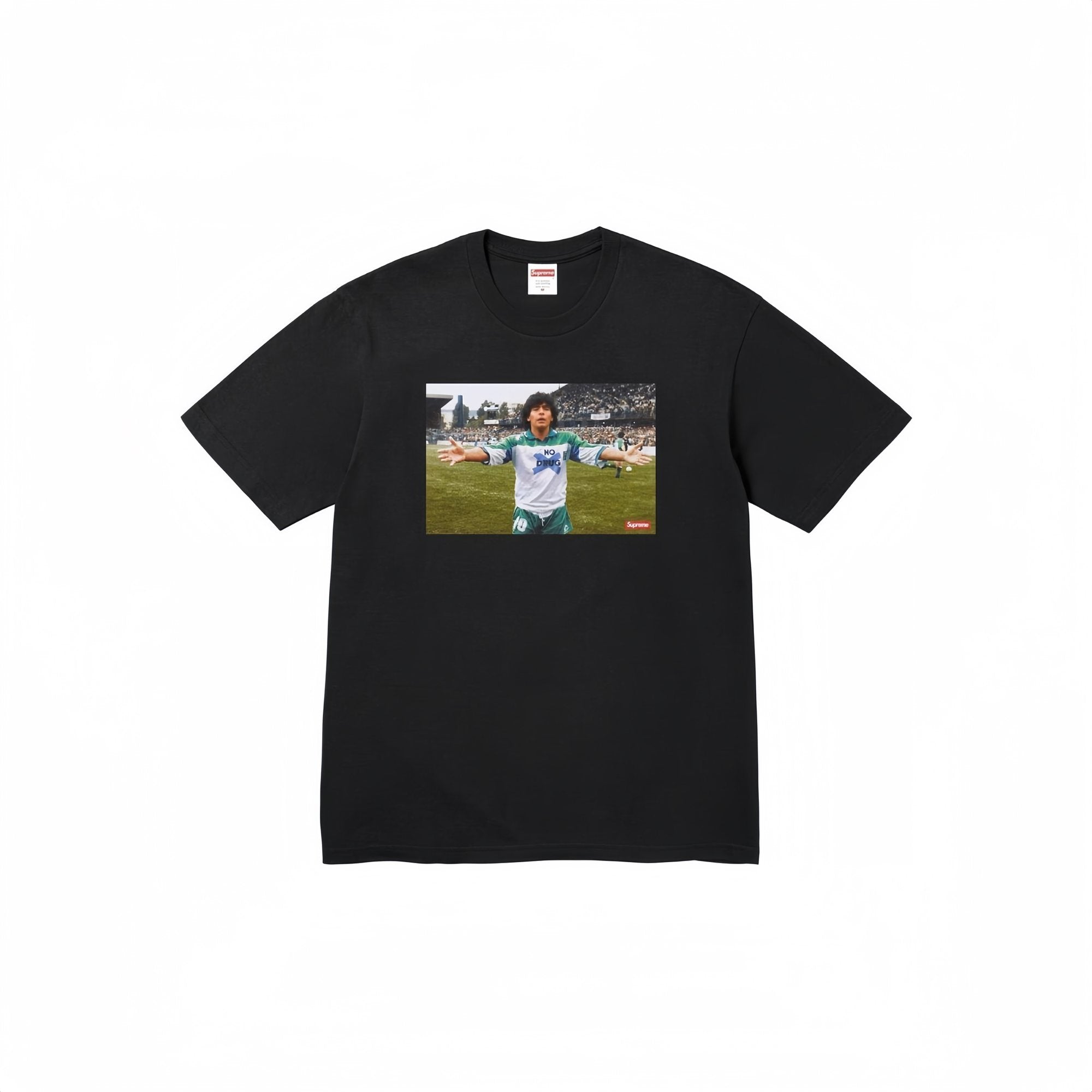 Supreme Maradona No Drug Graphic T-Shirt — hero