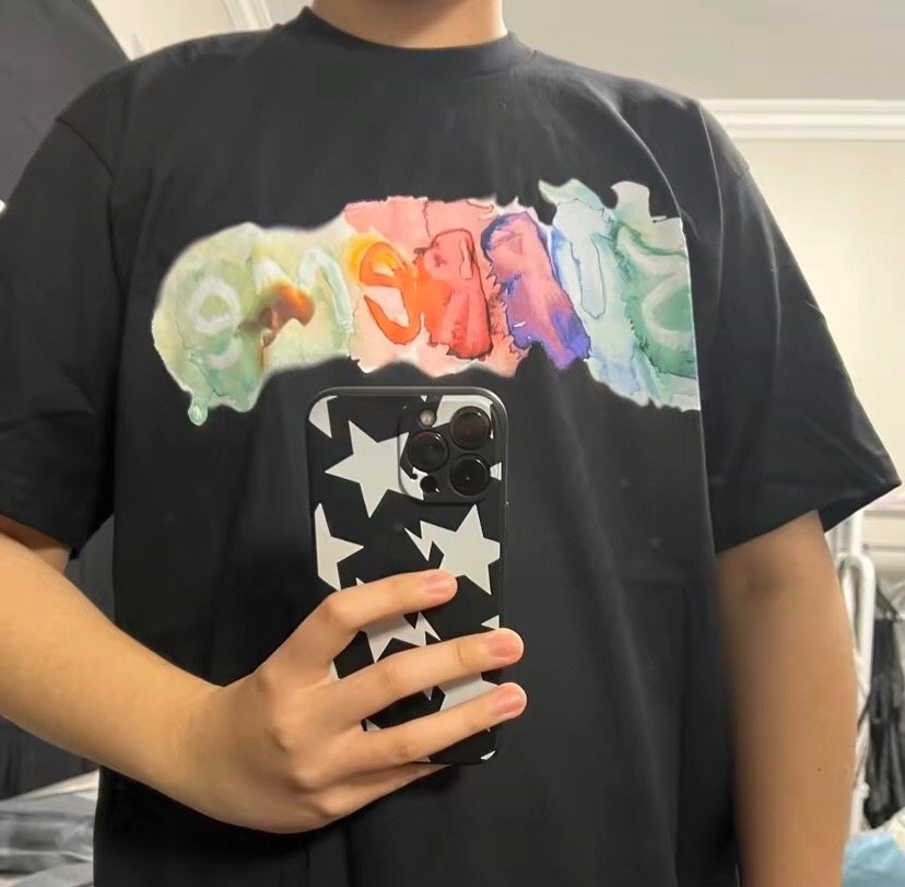 Supreme Watercolor Logo Graphic T-Shirt — detail