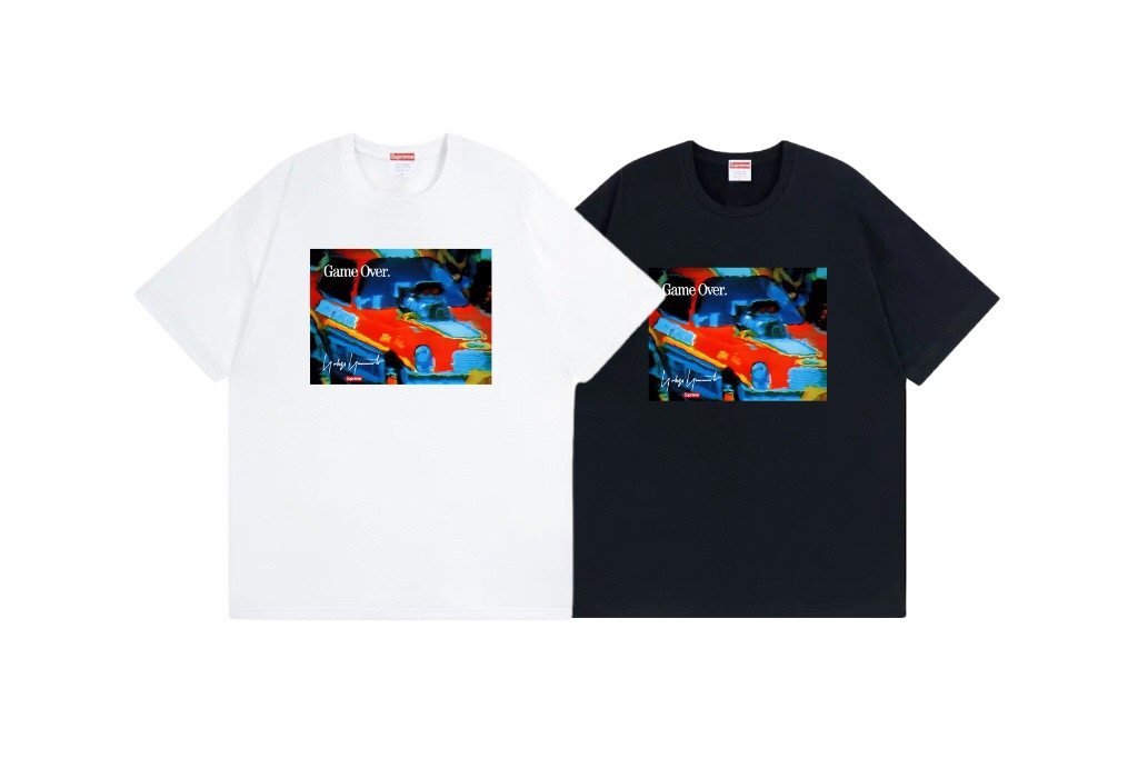 Supreme Game Over Car Graphic T-Shirt — comparison