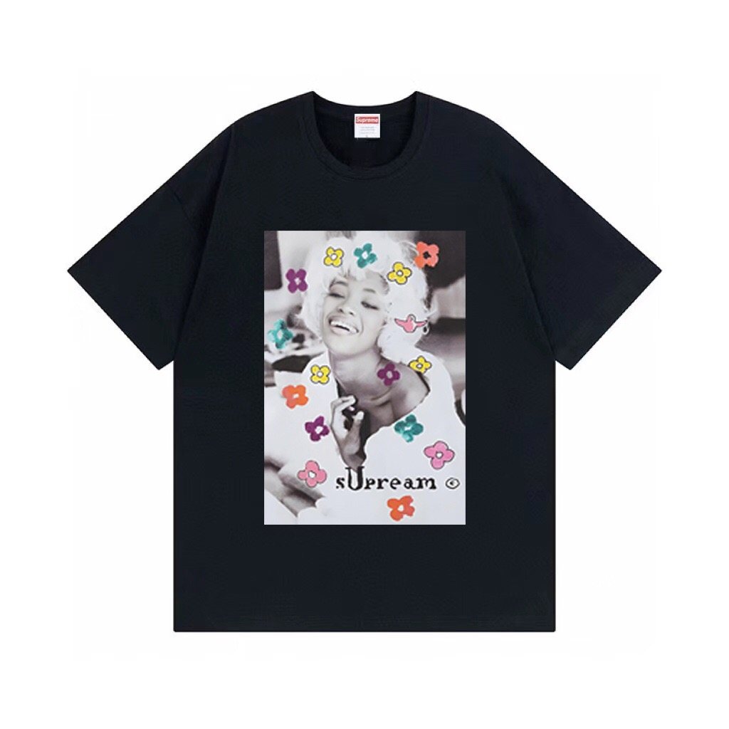 Supreme Naomi Portrait Floral Graphic T-Shirt — front