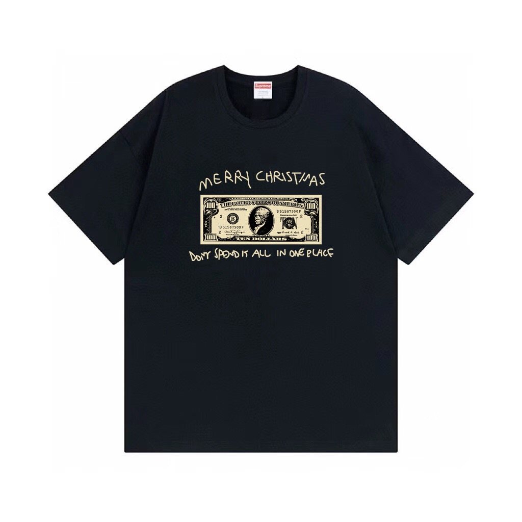 Supreme Merry Christmas Money Graphic T-Shirt — hero