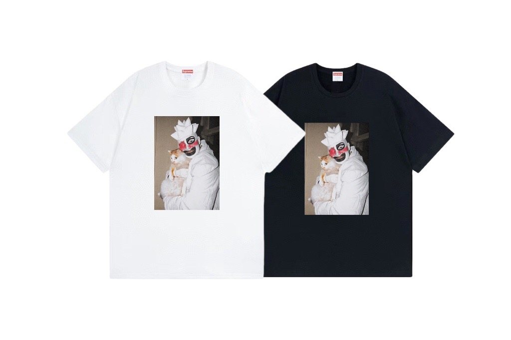 Supreme Clown Cat Graphic T-Shirt — comparison