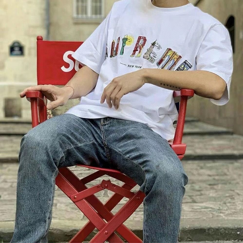 Supreme Multicolor Wordmark Short-Sleeve T-Shirt — context