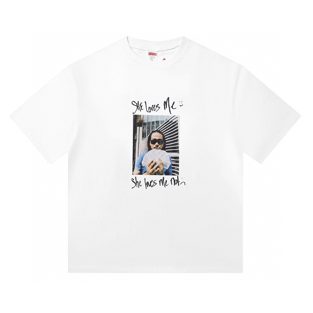 Supreme She Loves Me Graphic Short-Sleeve T-Shirt — front