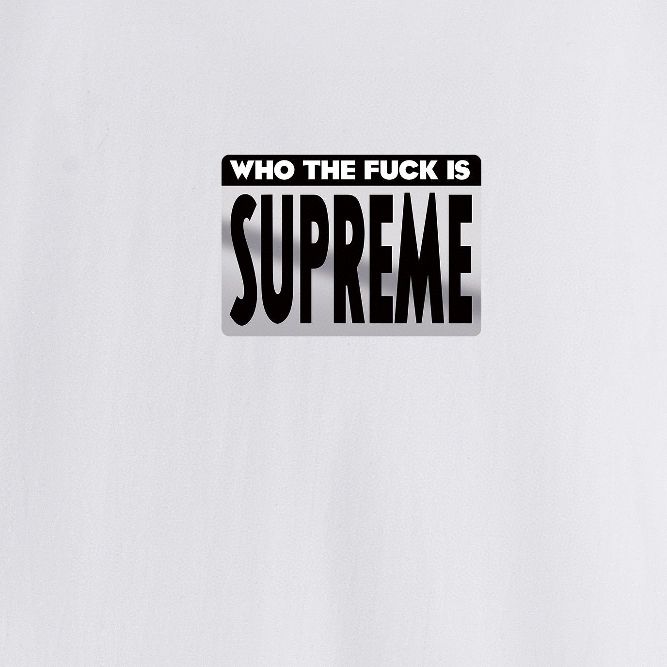 Supreme Who The Fuck Box Logo Graphic T-Shirt — fabric_closeup