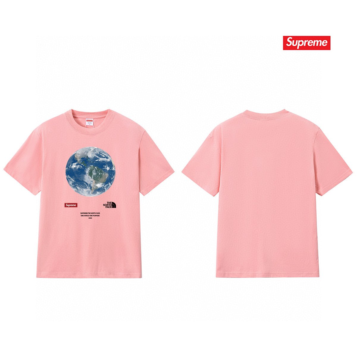 Supreme One World Earth Graphic T-Shirt — comparison