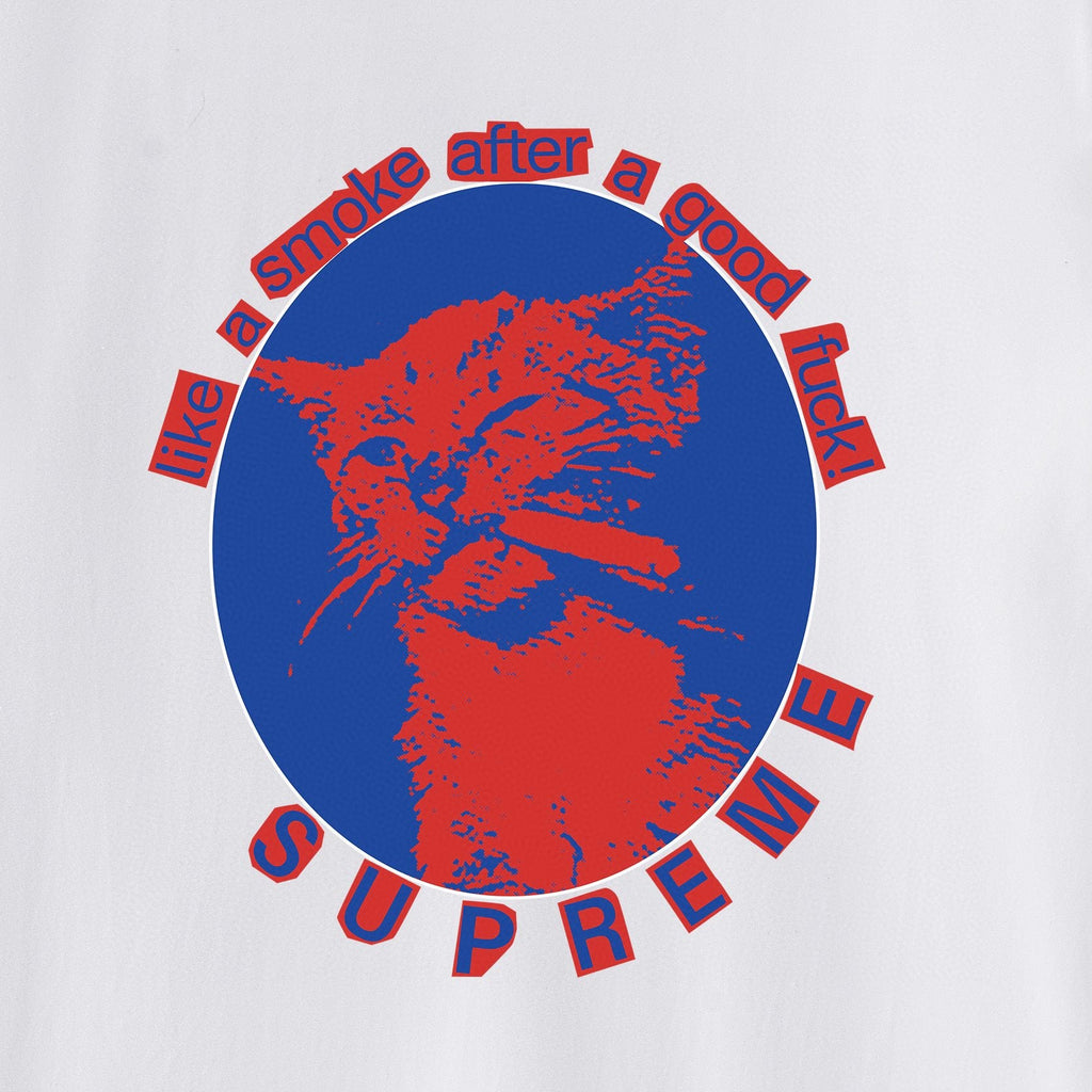 Supreme Cat Smoke Graphic T-Shirt — detail