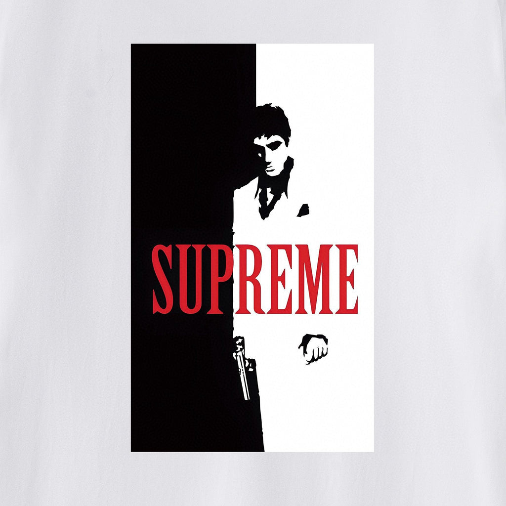 Supreme Scarface Movie Poster Graphic Short-Sleeve T-Shirt — detail
