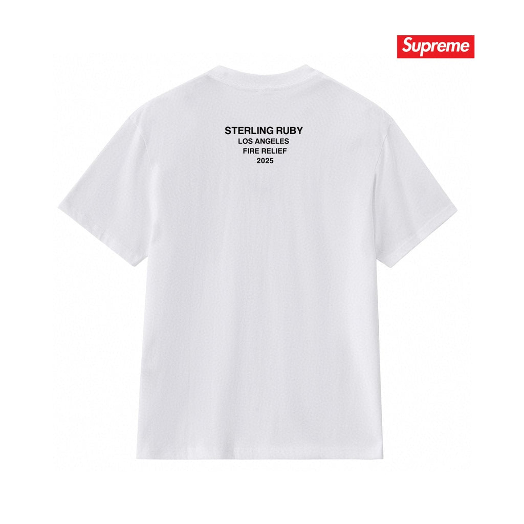 Supreme Los Angeles Wildfire Relief Box Graphic T-Shirt — back