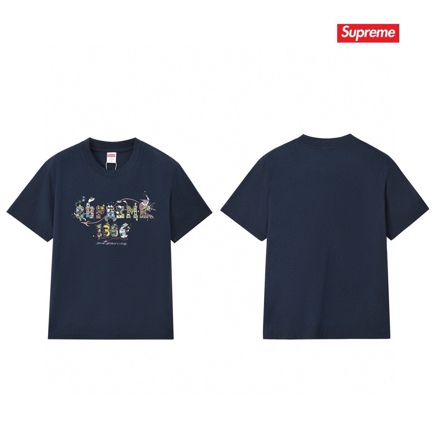Supreme Cartoon Letter Graphic T-Shirt — back