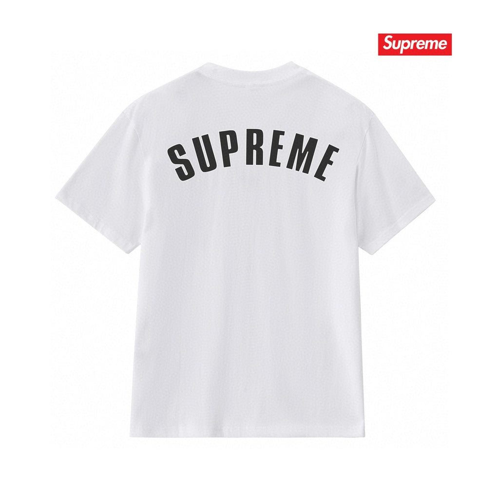 Supreme Cracked Arched Wordmark Graphic T-Shirt — back