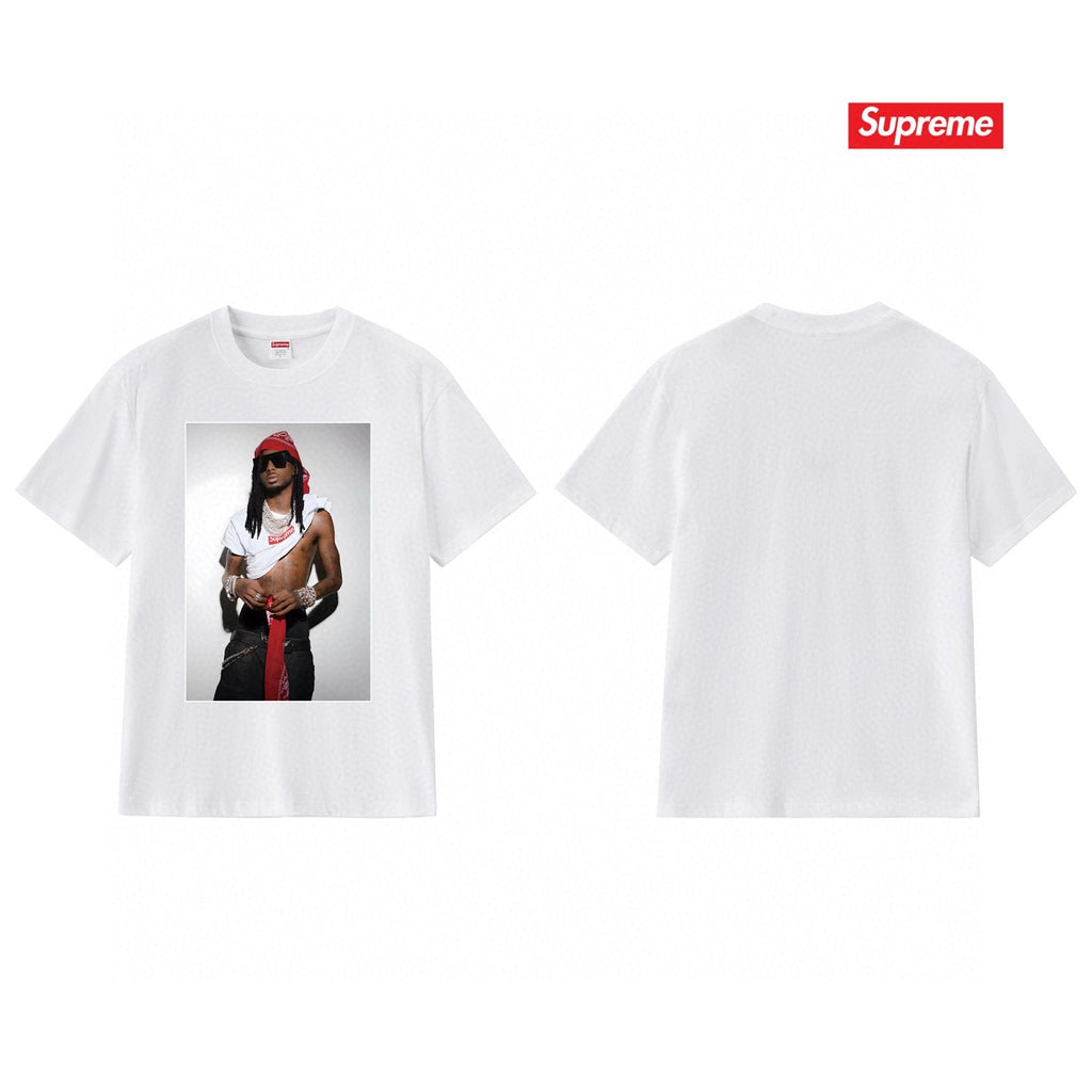 Supreme Playbi Caarti Portrait Graphic T-Shirt — back
