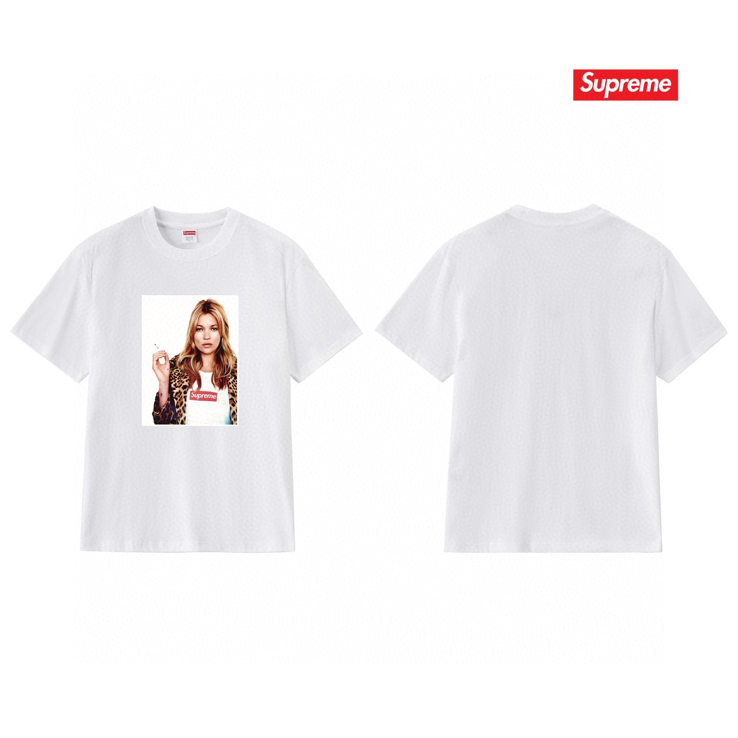 Supreme Kate Moss Portrait Graphic T-Shirt — back