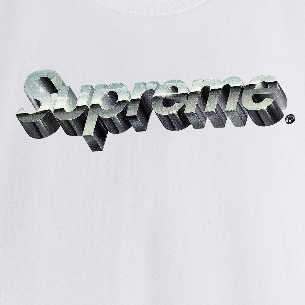 Supreme Metallic Wordmark Graphic T-Shirt — detail