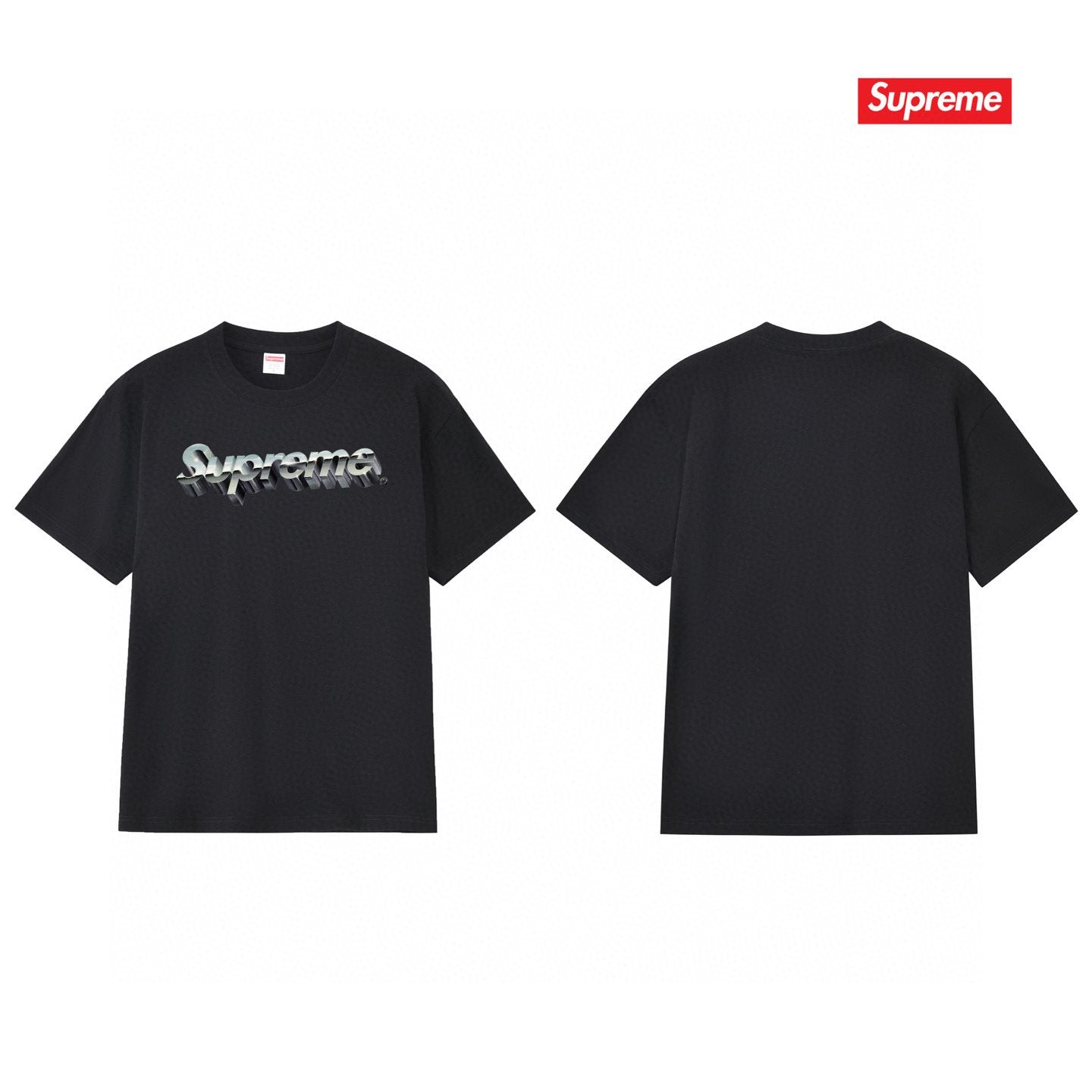 Supreme Metallic Wordmark Graphic T-Shirt — front