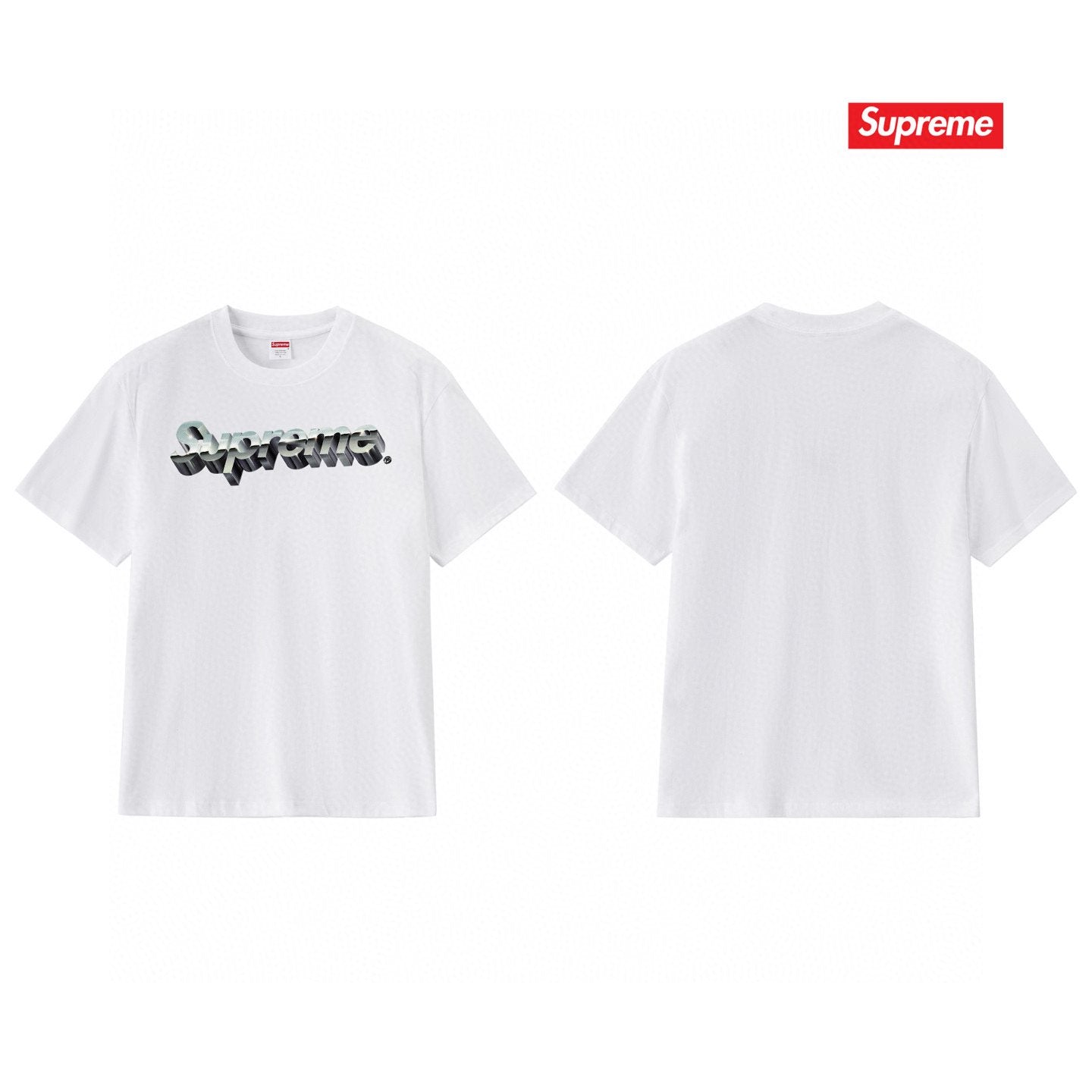 Supreme Metallic Wordmark Graphic T-Shirt — front