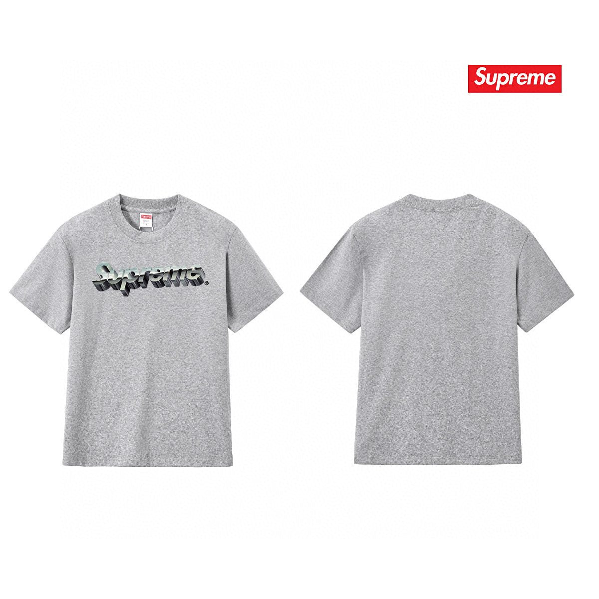 Supreme Metallic Wordmark Graphic T-Shirt — front
