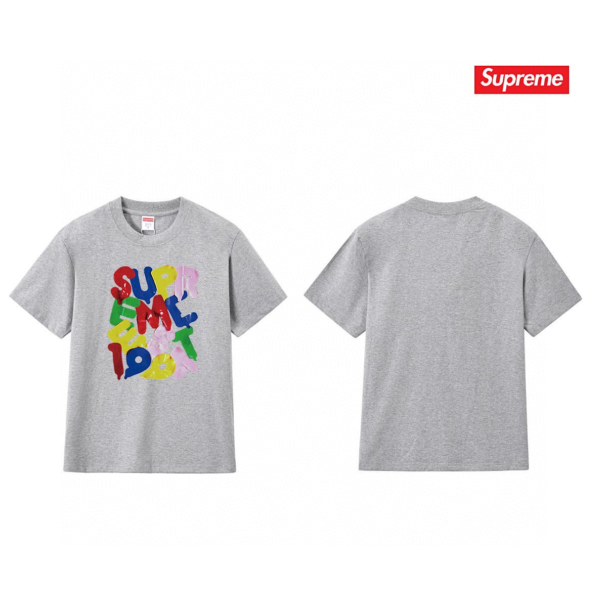 Supreme Colorful Letter Graphic T-Shirt — front