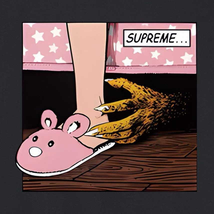 Supreme Comic Panel Graphic T-Shirt — detail