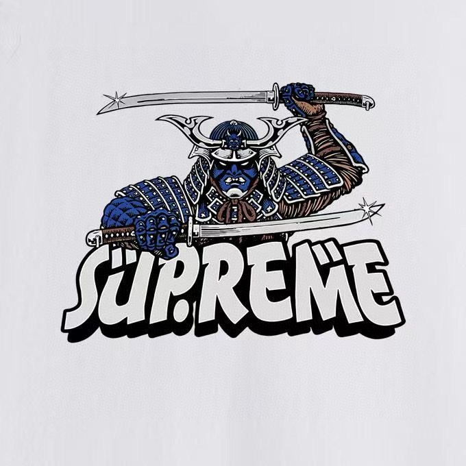 Supreme Samurai Sword Graphic T-Shirt — fabric_closeup
