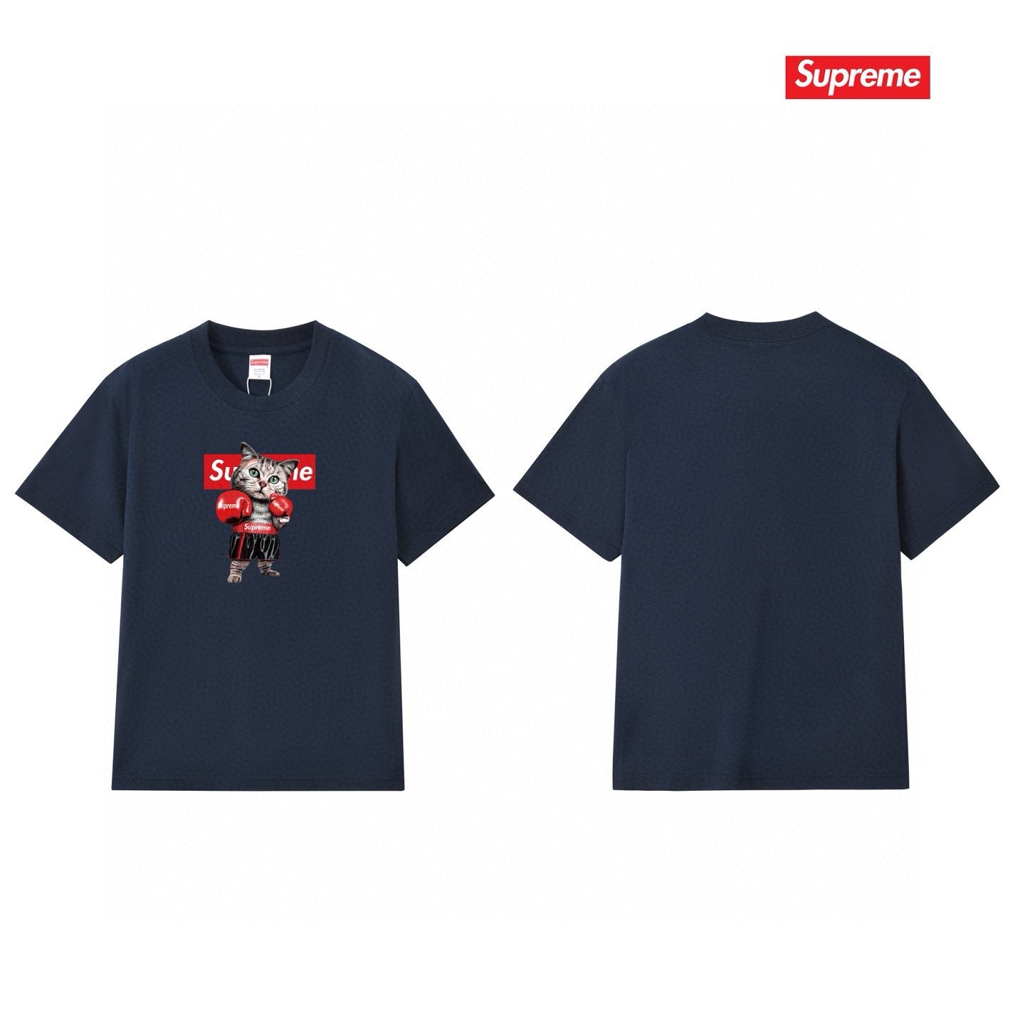 Supreme Boxing Cat Graphic T-Shirt — back