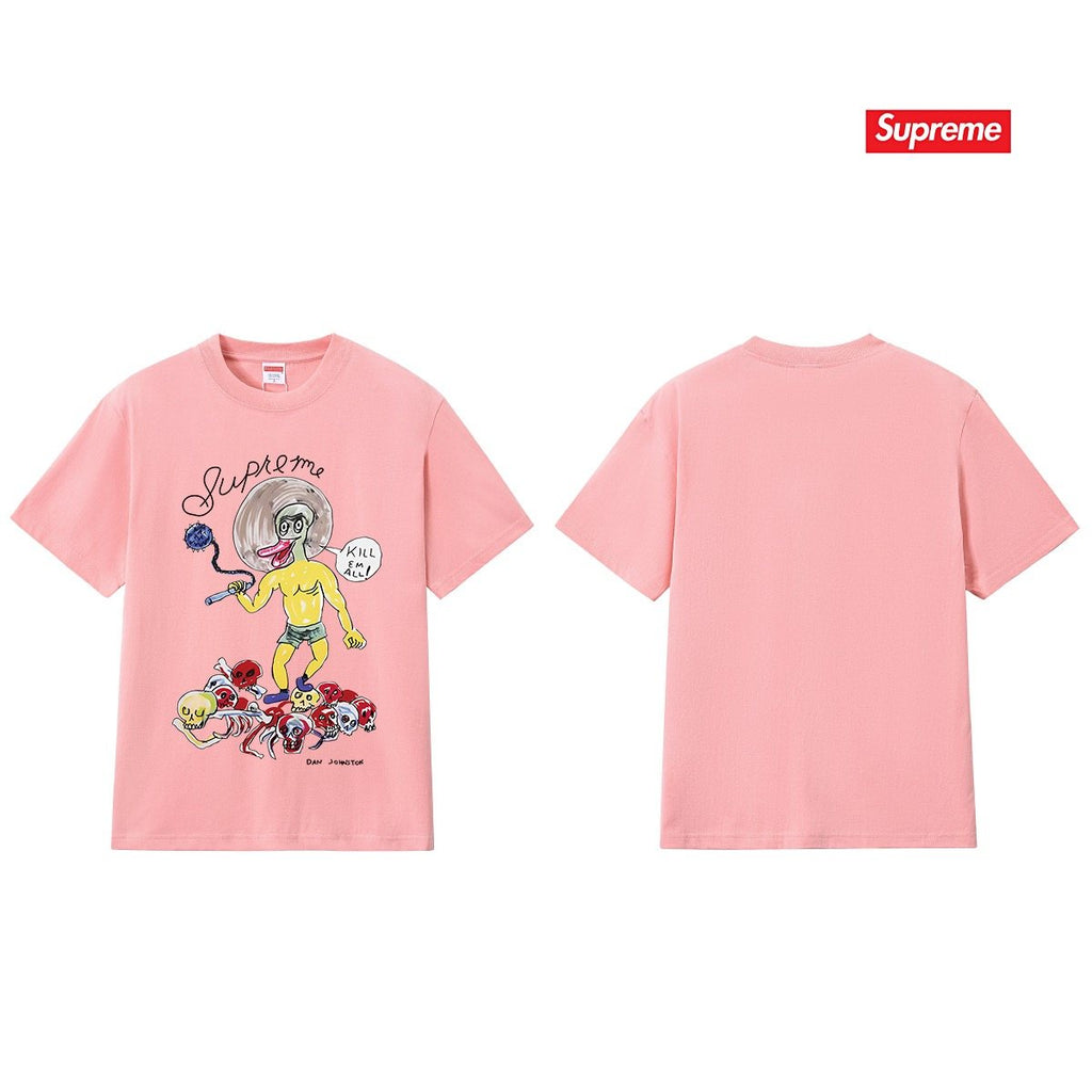 Supreme Cartoon Skull Graphic T-Shirt — back